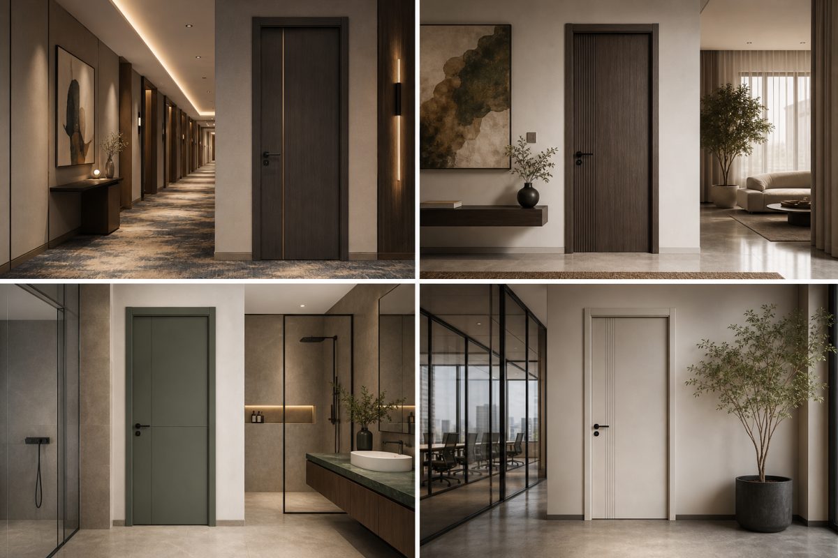 Representative door applications across residential, hospitality, commercial and institutional projects