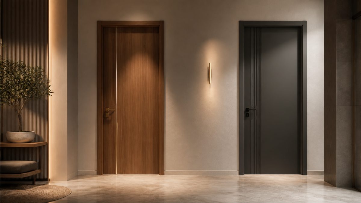 Representative premium door collection in a contemporary Oman project setting