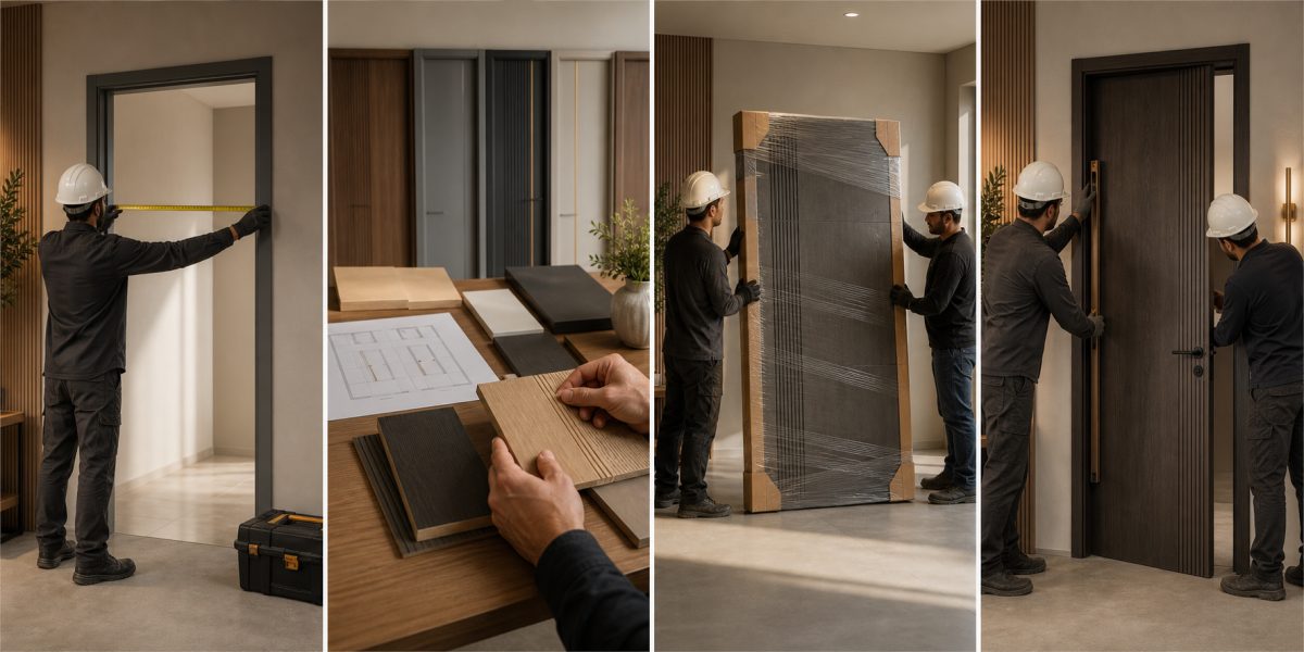 Representative workflow from door schedule review to supply and installation coordination
